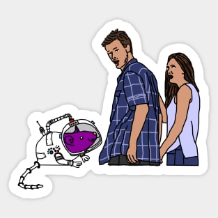 Distracted Boyfriend Space Rat Sticker